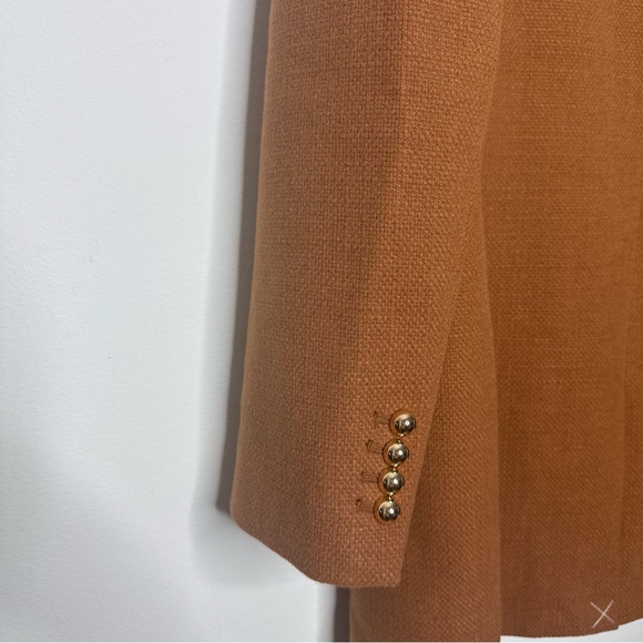 Women's Double-Breasted Brown Coat - Picture 5 of 7